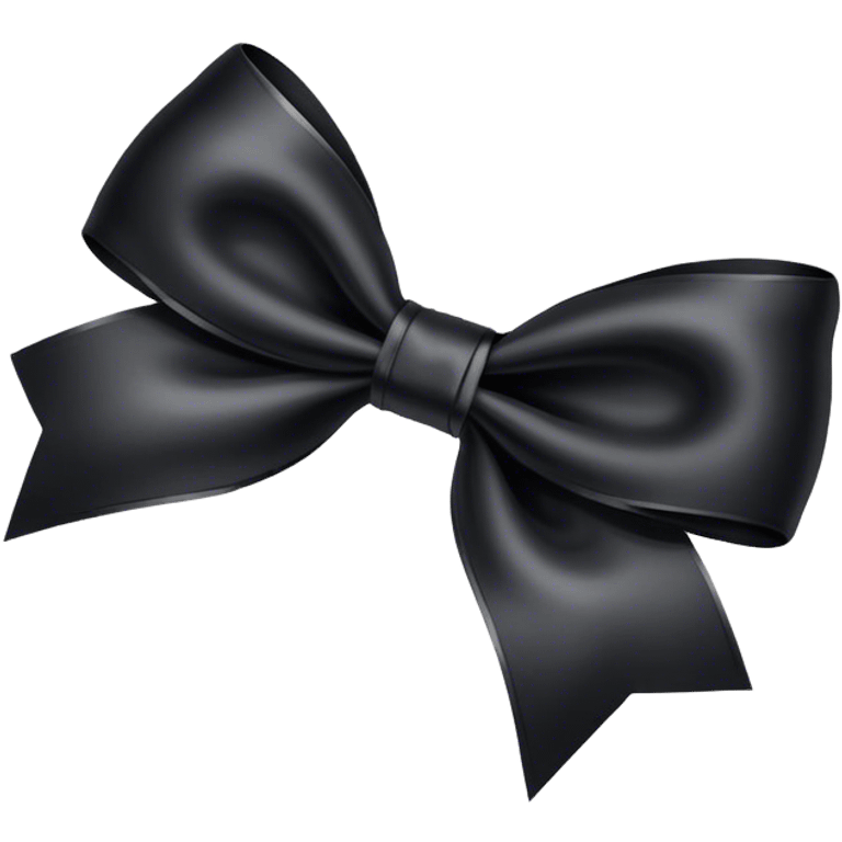 Black satin bow emoji