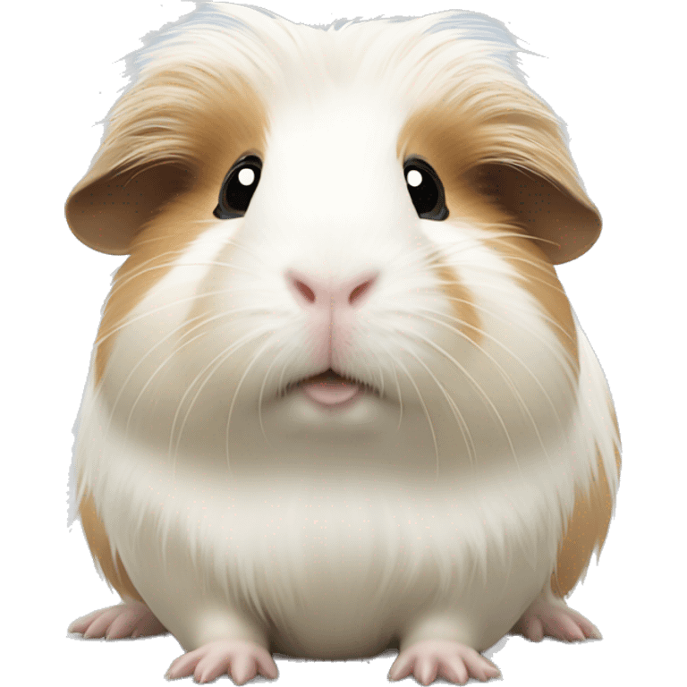 Long-hair white guinea pig emoji