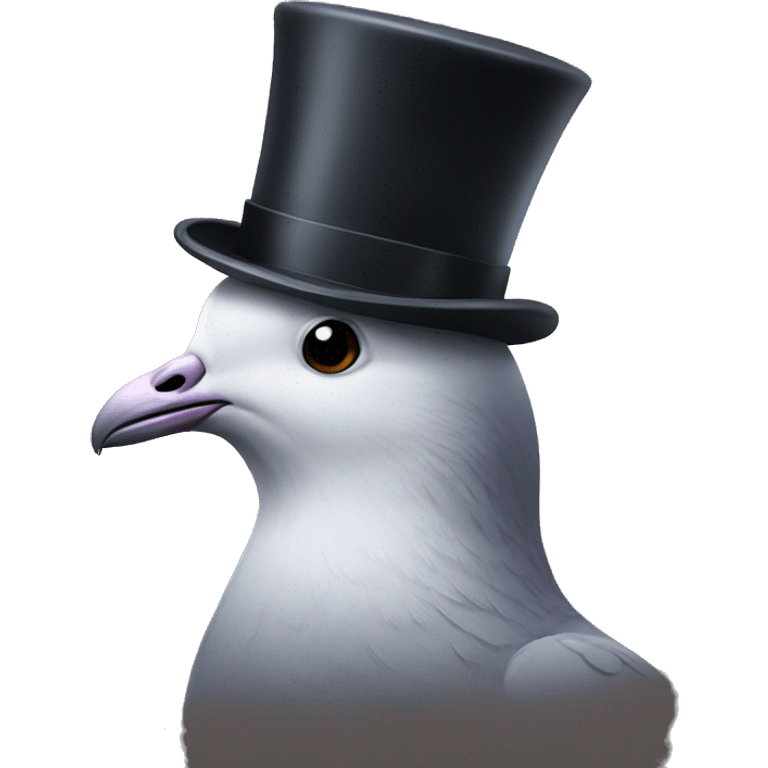  with pigeon a top hat emoji