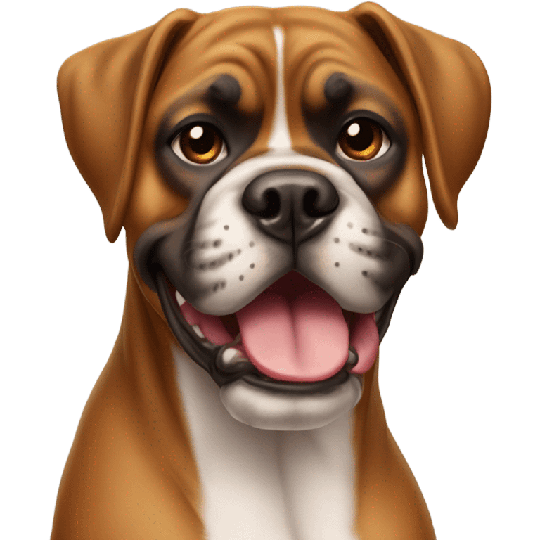 Smiling Boxer Dog emoji