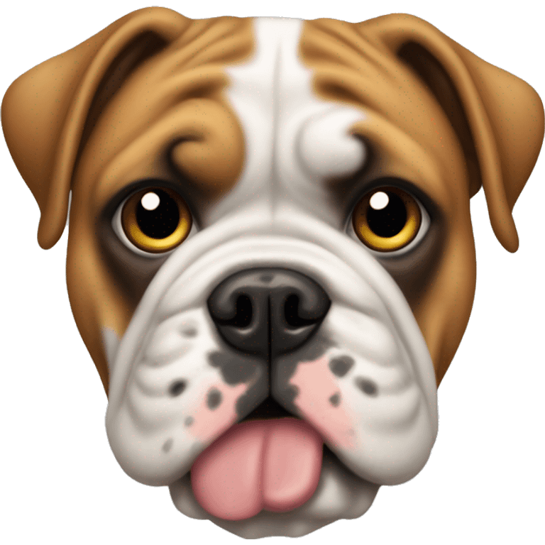 English bulldog and beagle mixed named biganjo emoji