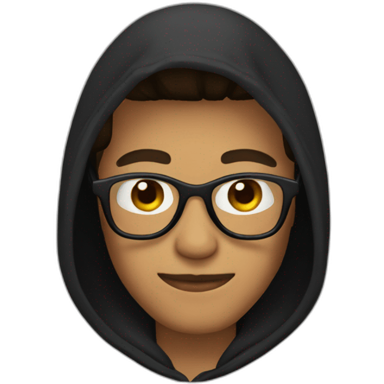 tan dude with black hood and glasses emoji