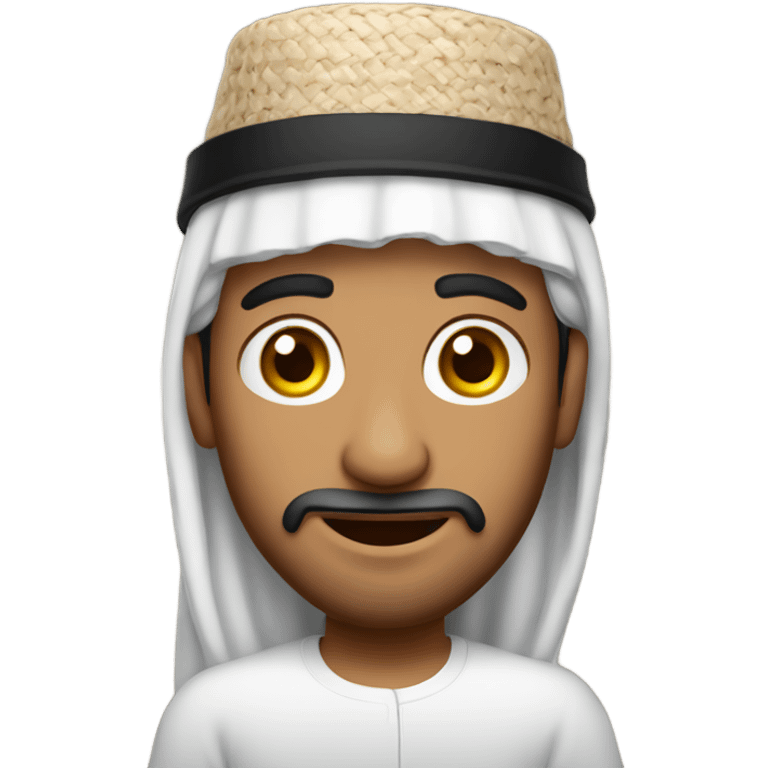 Arabian man wearing a Jewish hat emoji