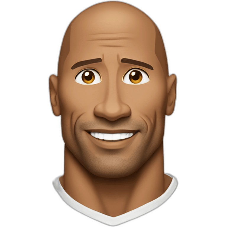 Dwayne Johnson sursilenoir et blanc emoji