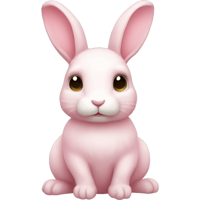 soft pink small rabbit emoji