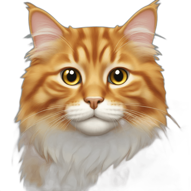 Ginger Siberian cat  emoji