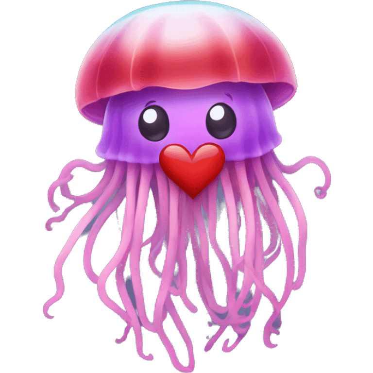  jellyfish holding heart emoji