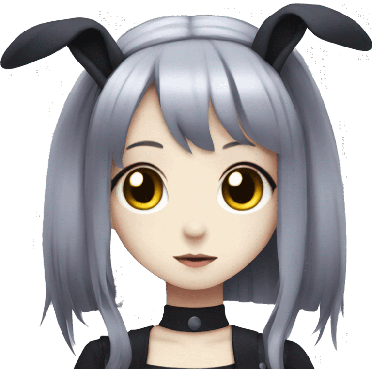 goth bunny girl anime emoji