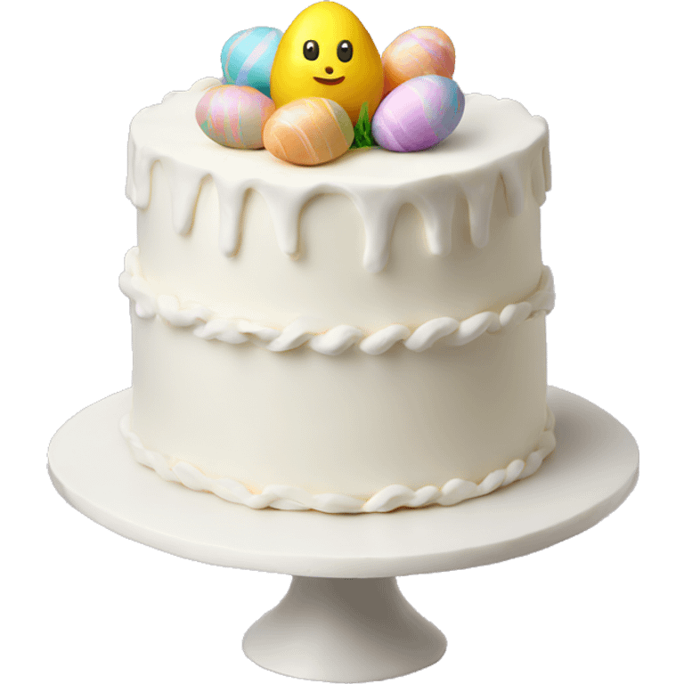 Easter white cake emoji