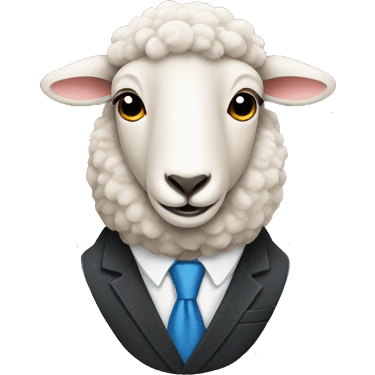 sheep wearing suit emoji