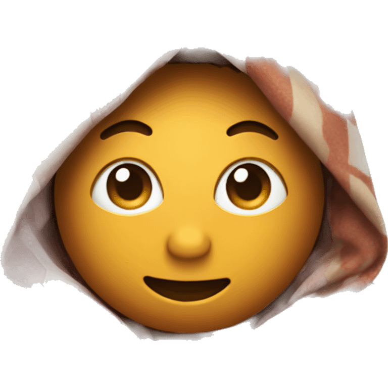 Person in blanket holding basketball  emoji