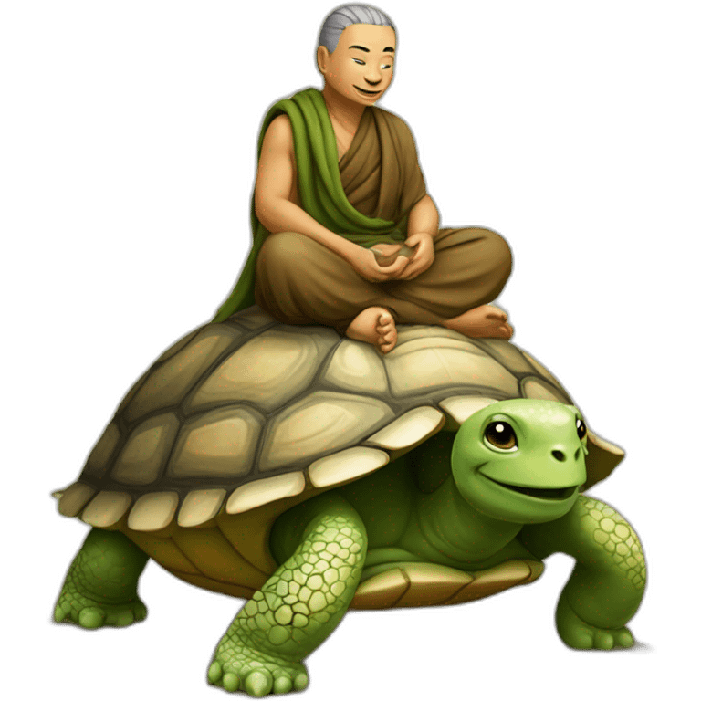 boudha sur une tortue emoji