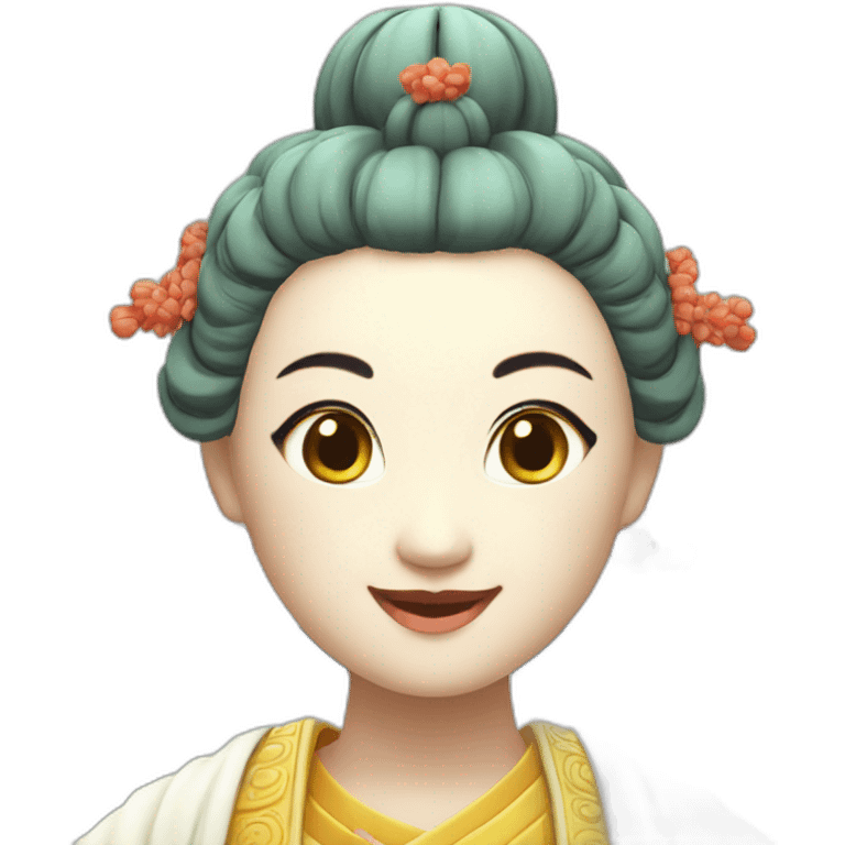 Guanyin smile goodluck emoji