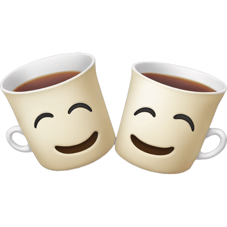 two tea cups clinking emoji