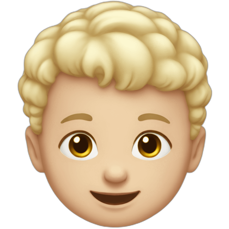 Happiest  white baby emoji