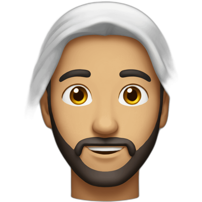 homme arabe avec des cheveux long emoji