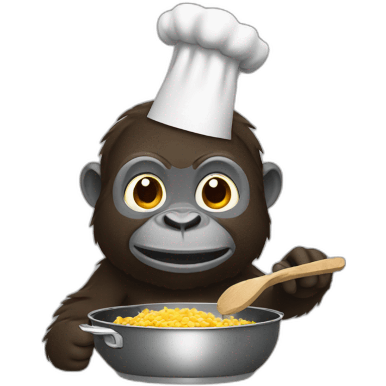 gorila cooking emoji