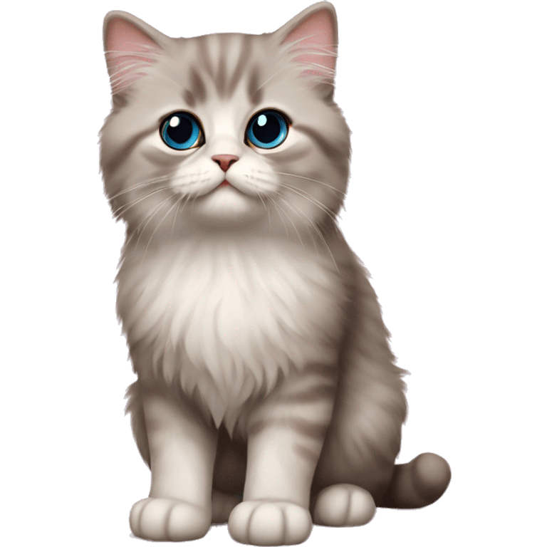 Persian kitten really cute full body  emoji