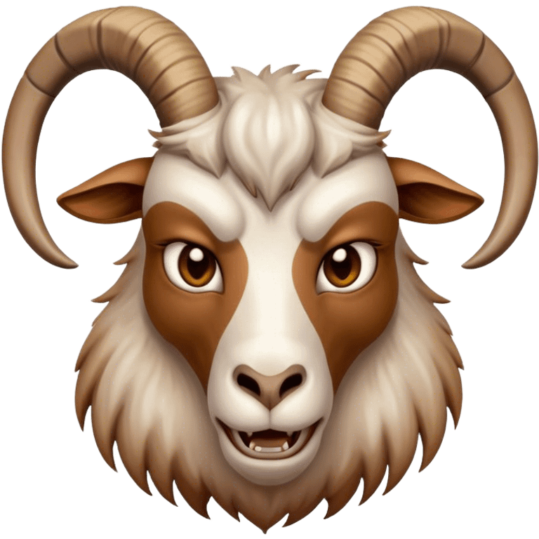 Very angry frowning goat emoji