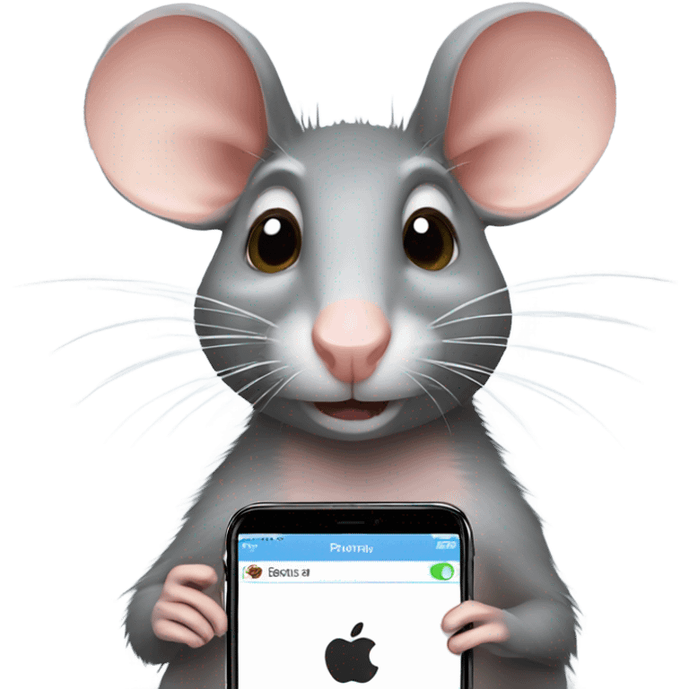 Rat with an iPhone  emoji