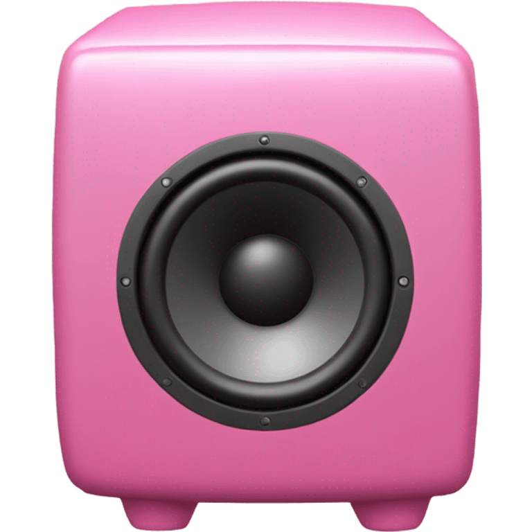 Altavoz en color rosa con el sonido  en forma de corazones emoji