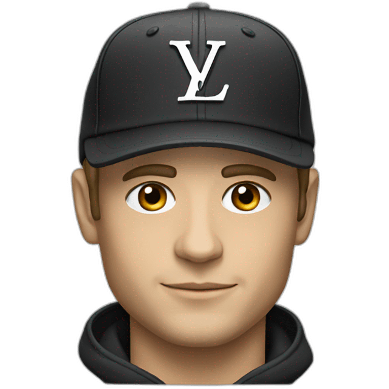 macron with a louis vuitton cap emoji