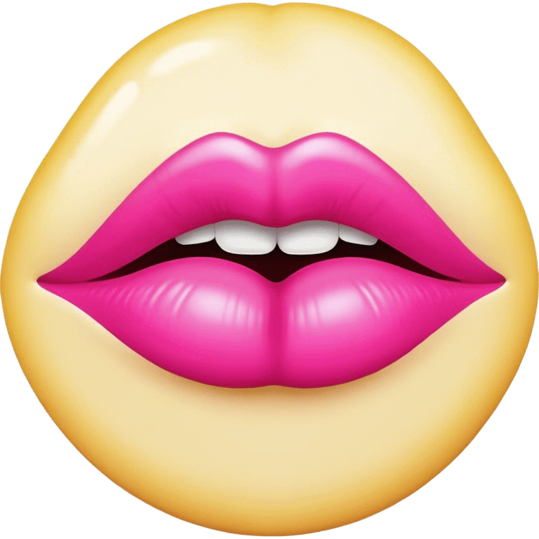 pink lipstick kiss mark  emoji