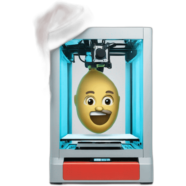 3d printer with Santa emoji