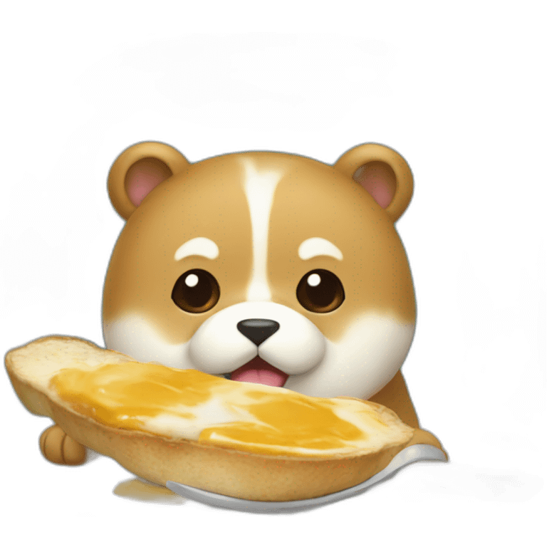 Chou à la creme en train de se faire manger par loutre emoji