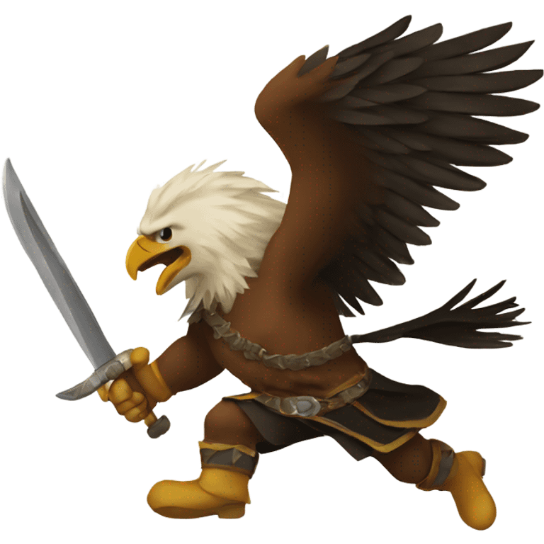 Eagle beating Viking emoji