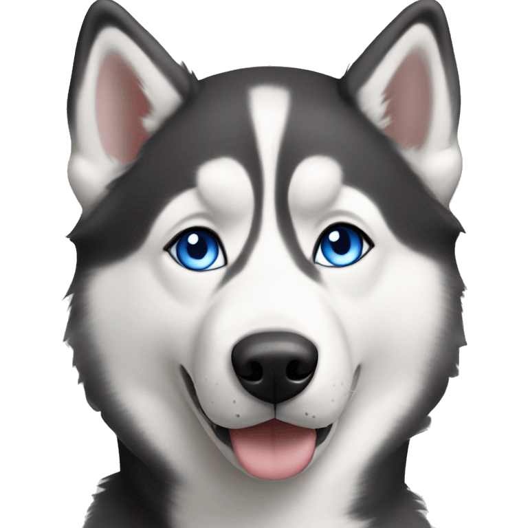 siberian husky with blue eyes emoji