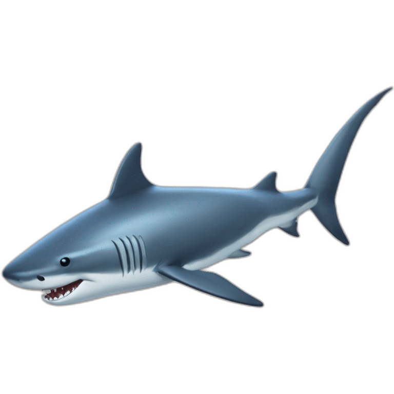 Requin sur baleine emoji