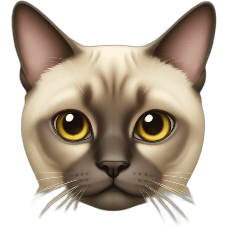 fat siamese cat with strabismus emoji