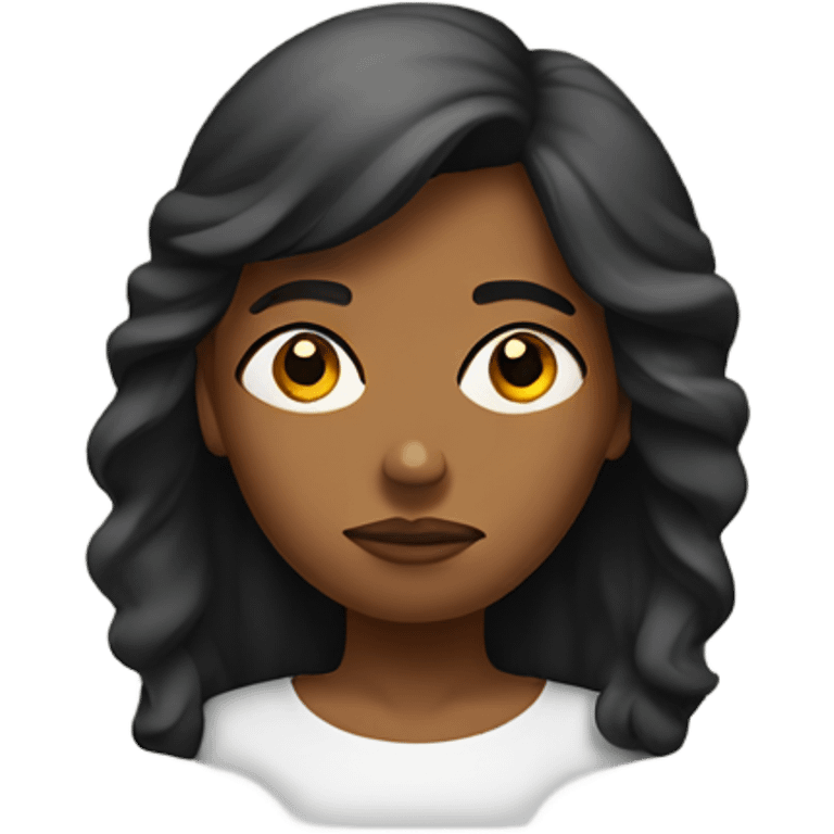  frowning black femme emoji