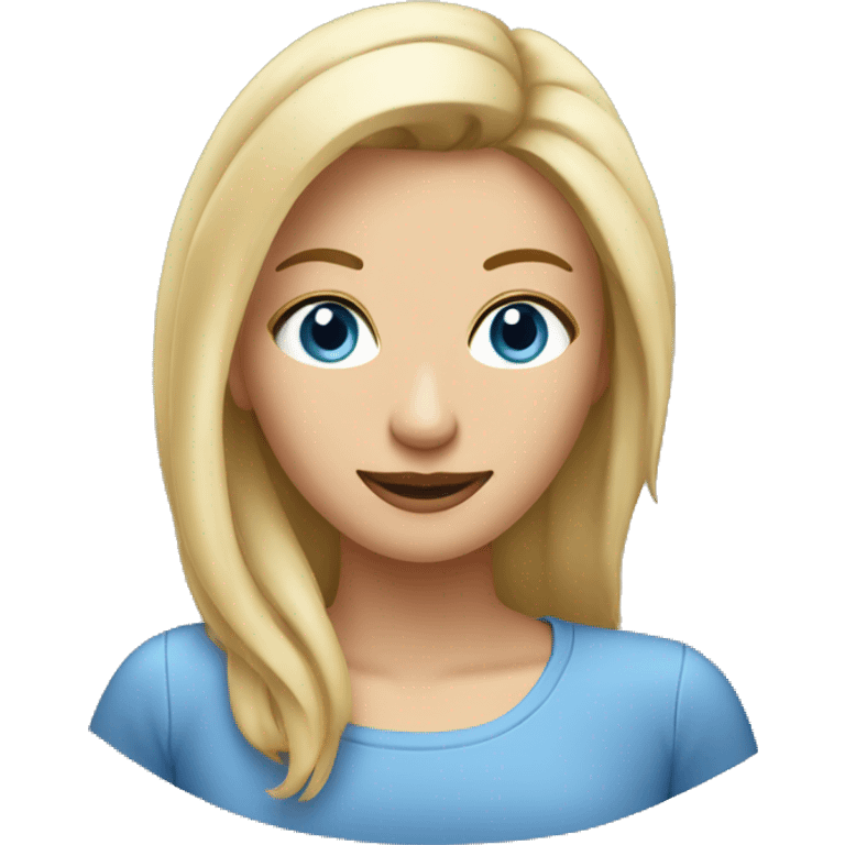 woman with blond Hair and Blue Eyes growing rosemary out of her head emoji