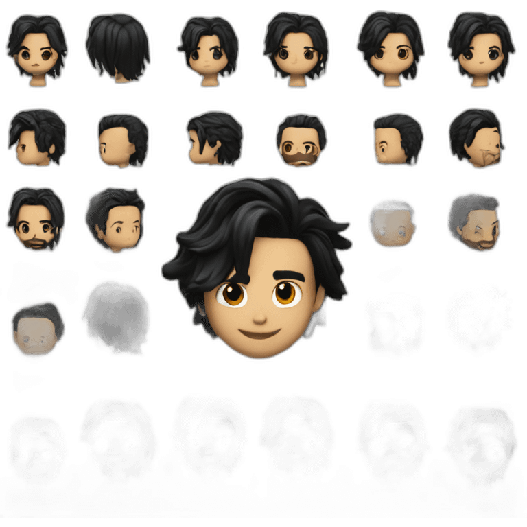 Bill Kaulitz black hair down Arthur movie emoji