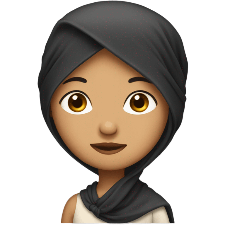 Fair Bengali woman with black hair and headscarf  emoji