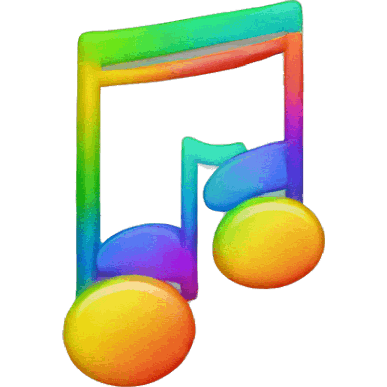 music note rainbow emoji