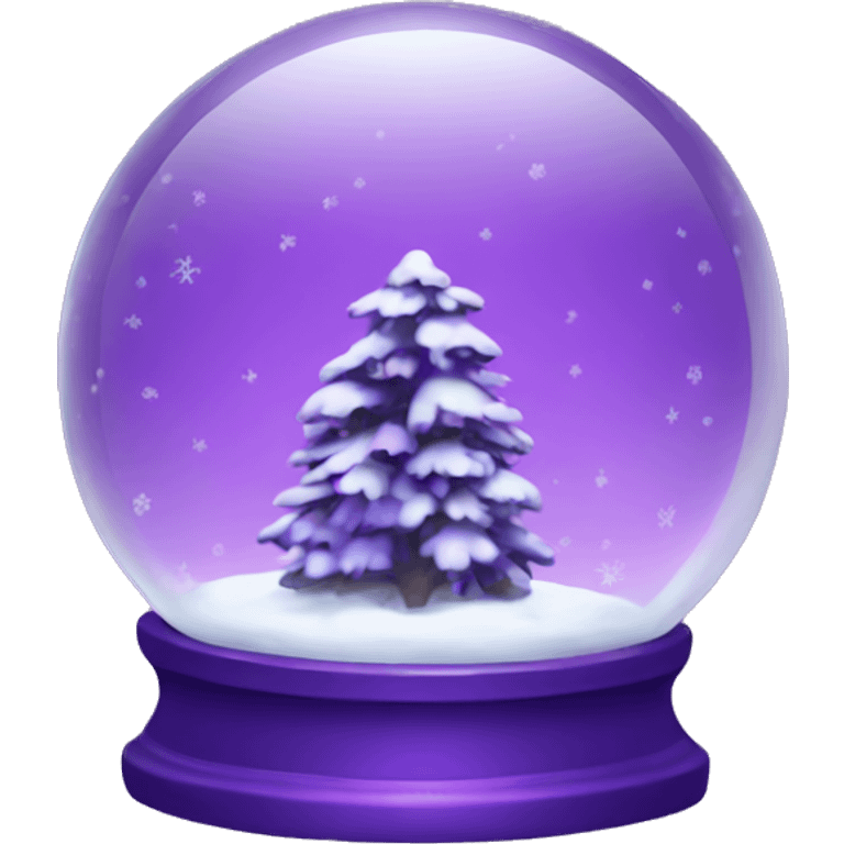 Snow globe purple emoji