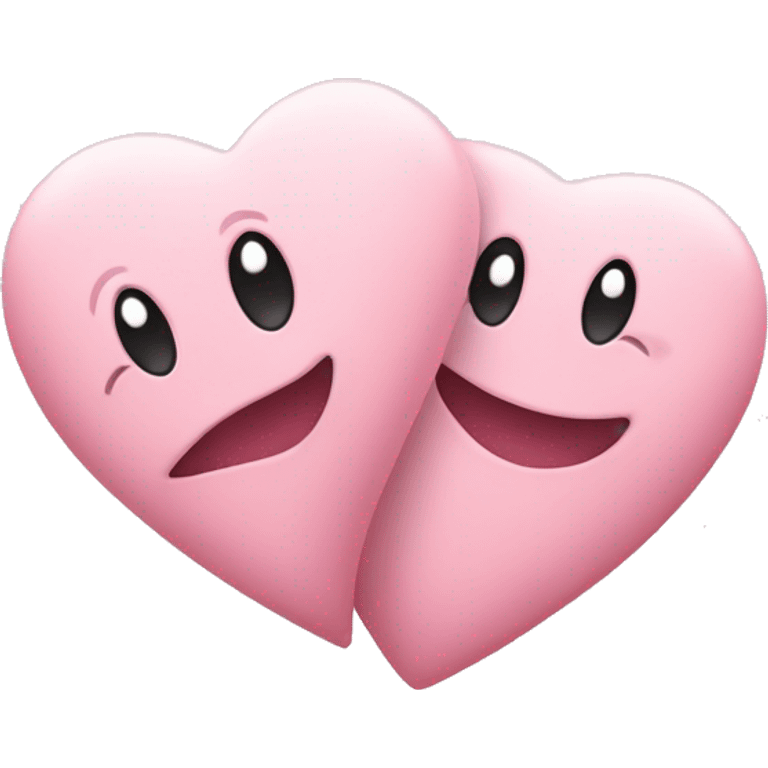 two pastel pink hearts emoji