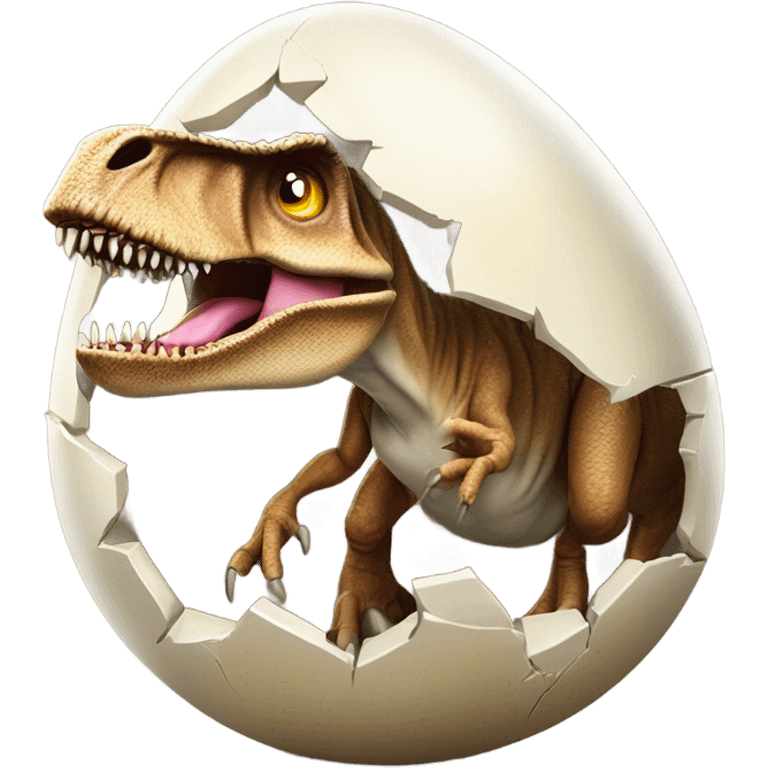 T-Rex hatching in an egg emoji