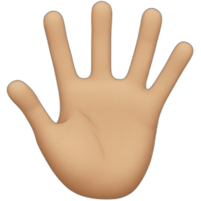 four fingers emoji