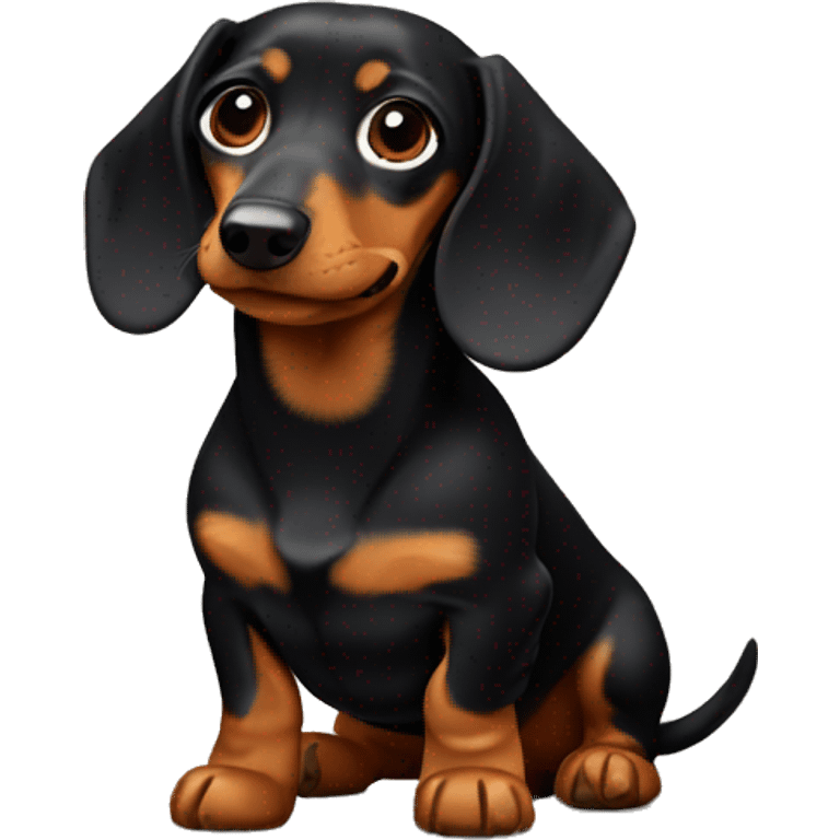 Black and Tan dachshund emoji