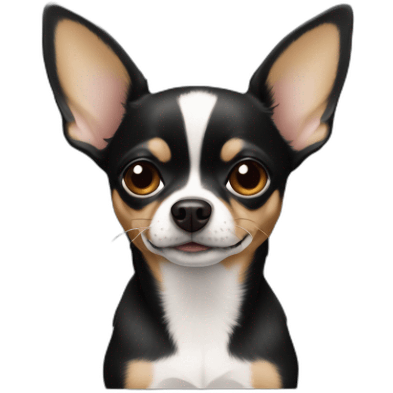 Chihuahua negro besos emoji