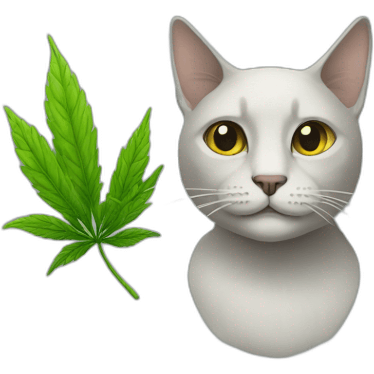 Weed cat emoji