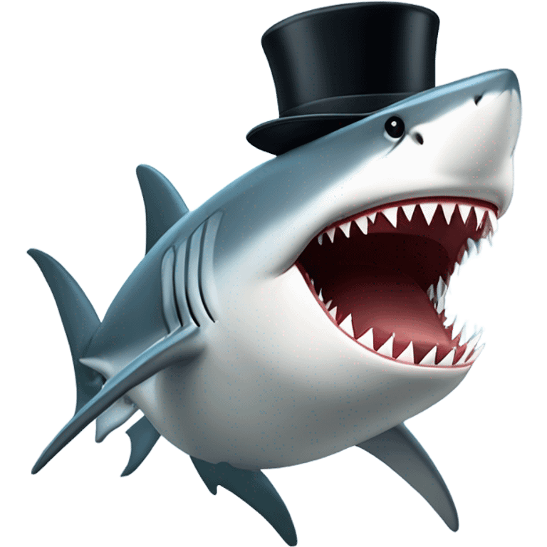 shark with a tophat emoji