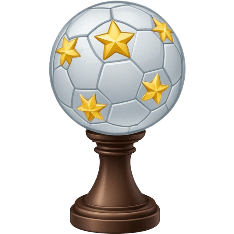 football crystall ball with stars on the small stand emoji