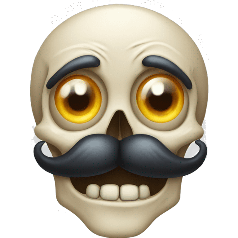 Skull With Eyeballs and moustache emoji