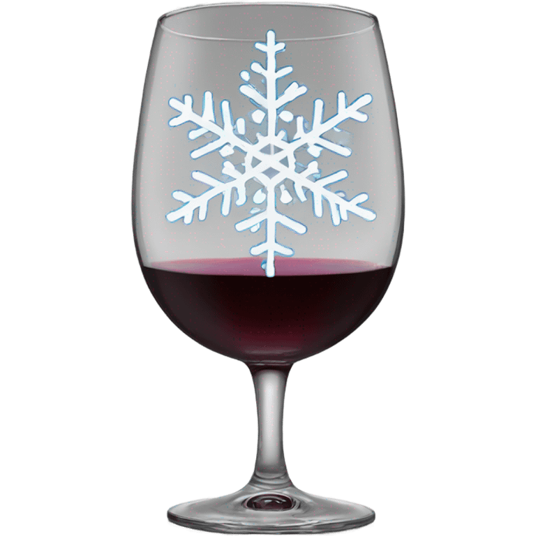 Snowflake pattern wine glass  emoji