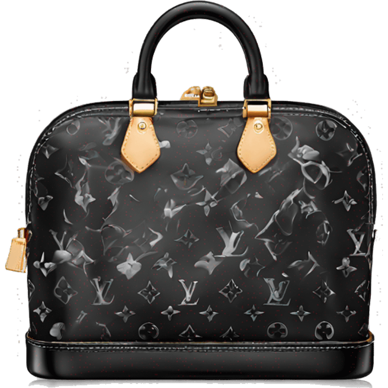 Louis Vuitton vanity bag black and white  emoji